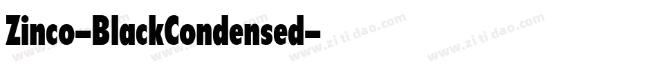 Zinco-BlackCondensed字体转换