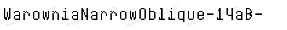 WarowniaNarrowOblique-14aB字体转换