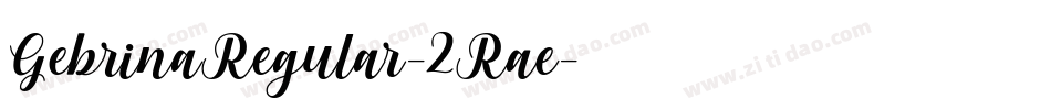 GebrinaRegular-2Rae字体转换