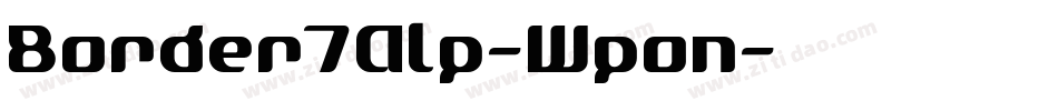 Border7Alp-Wpon字体转换