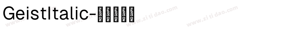 GeistItalic字体转换