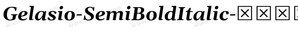 Gelasio-SemiBoldItalic字体转换