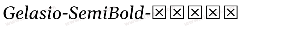 Gelasio-SemiBold字体转换
