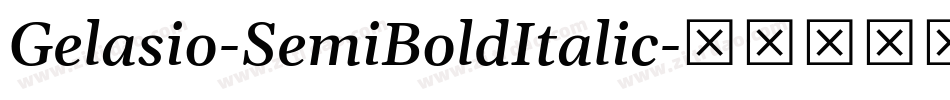 Gelasio-SemiBoldItalic字体转换