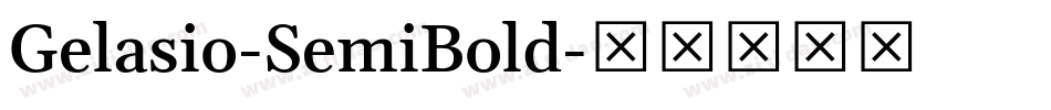 Gelasio-SemiBold字体转换