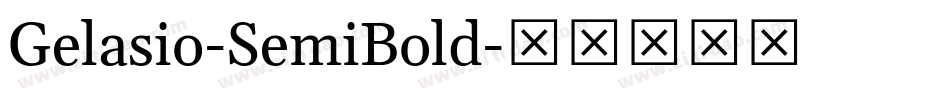 Gelasio-SemiBold字体转换