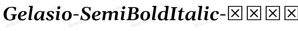 Gelasio-SemiBoldItalic字体转换