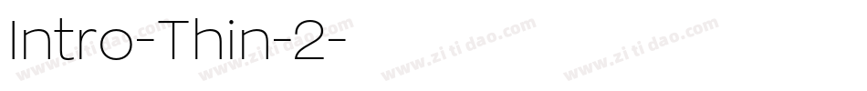 Intro-Thin-2字体转换