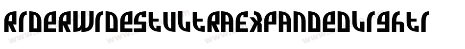 RiderWidestUltraExpandedLightItalic-4RD4字体转换 RiderWidestUltraExpandedLightItalic-4RD4字体转换