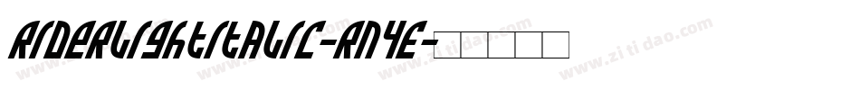 RiderLightItalic-Rn4E字体转换