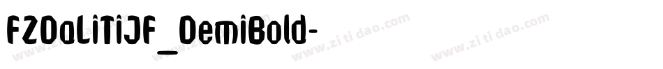 FZDaLiTiJF_DemiBold字体转换