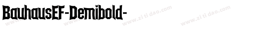 BauhausEF-Demibold字体转换