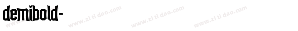 demibold字体转换