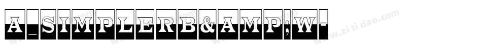 a_SimplerB&W字体转换