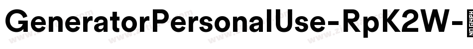 GeneratorPersonalUse-RpK2W字体转换