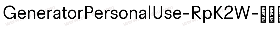 GeneratorPersonalUse-RpK2W字体转换