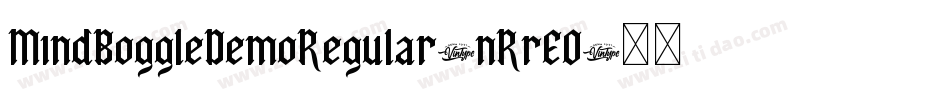MindBoggleDemoRegular-nRrEO字体转换