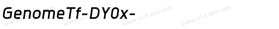 GenomeTf-DY0x字体转换