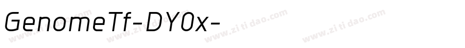 GenomeTf-DY0x字体转换