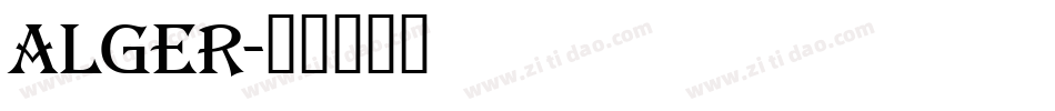 ALGER字体转换