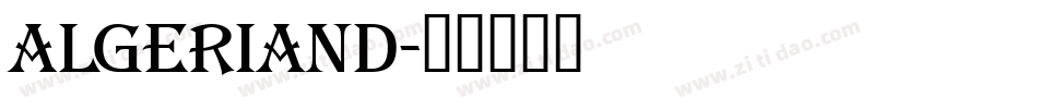 AlgerianD字体转换