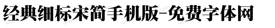 经典细标宋简手机版字体转换