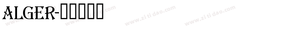 ALGER字体转换