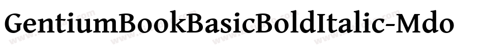 GentiumBookBasicBoldItalic-MdoB字体转换