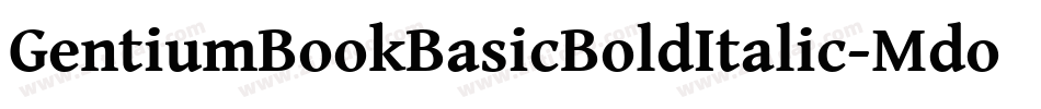GentiumBookBasicBoldItalic-MdoB字体转换