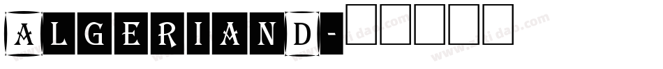 AlgerianD字体转换