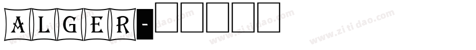 ALGER字体转换