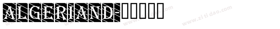 AlgerianD字体转换