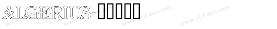 Algerius字体转换