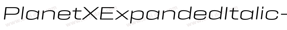 PlanetXExpandedItalic-Kr8X字体转换