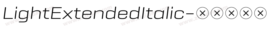 LightExtendedItalic字体转换