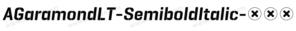 AGaramondLT-SemiboldItalic字体转换