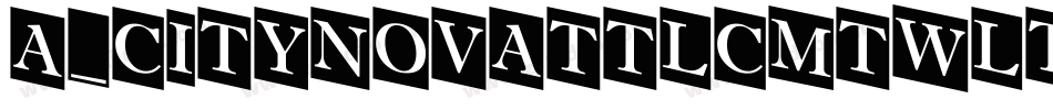 a_CityNovaTtlCmTwLt字体转换