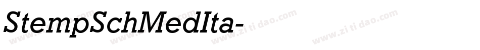 StempSchMedIta字体转换