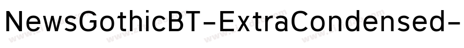 NewsGothicBT-ExtraCondensed字体转换