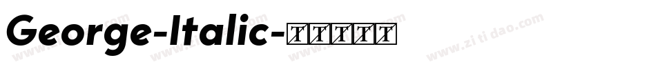 George-Italic字体转换