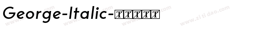 George-Italic字体转换