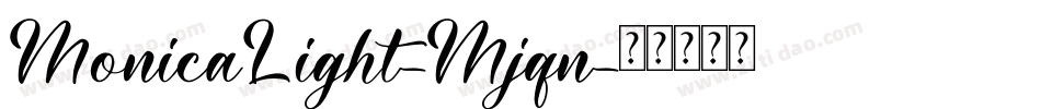 MonicaLight-Mjqn字体转换