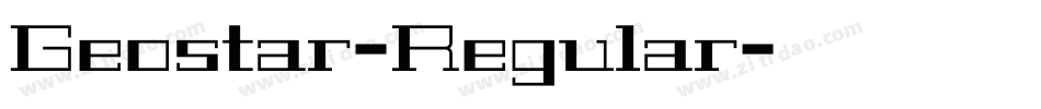 Geostar-Regular字体转换