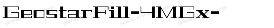 GeostarFill-4MGx字体转换
