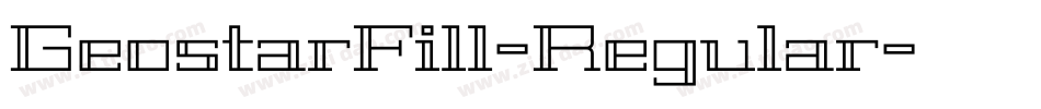 GeostarFill-Regular字体转换
