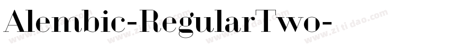 Alembic-RegularTwo字体转换
