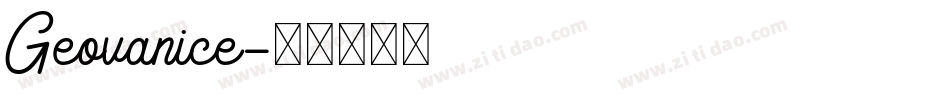 Geovanice字体转换