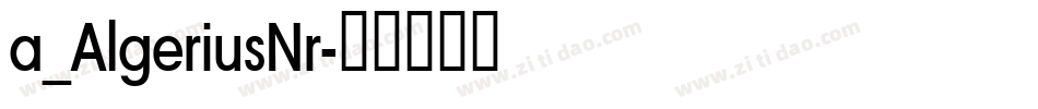 a_AlgeriusNr字体转换