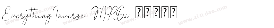 EverythingInverse-MROx字体转换