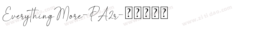EverythingMore-PA2r字体转换